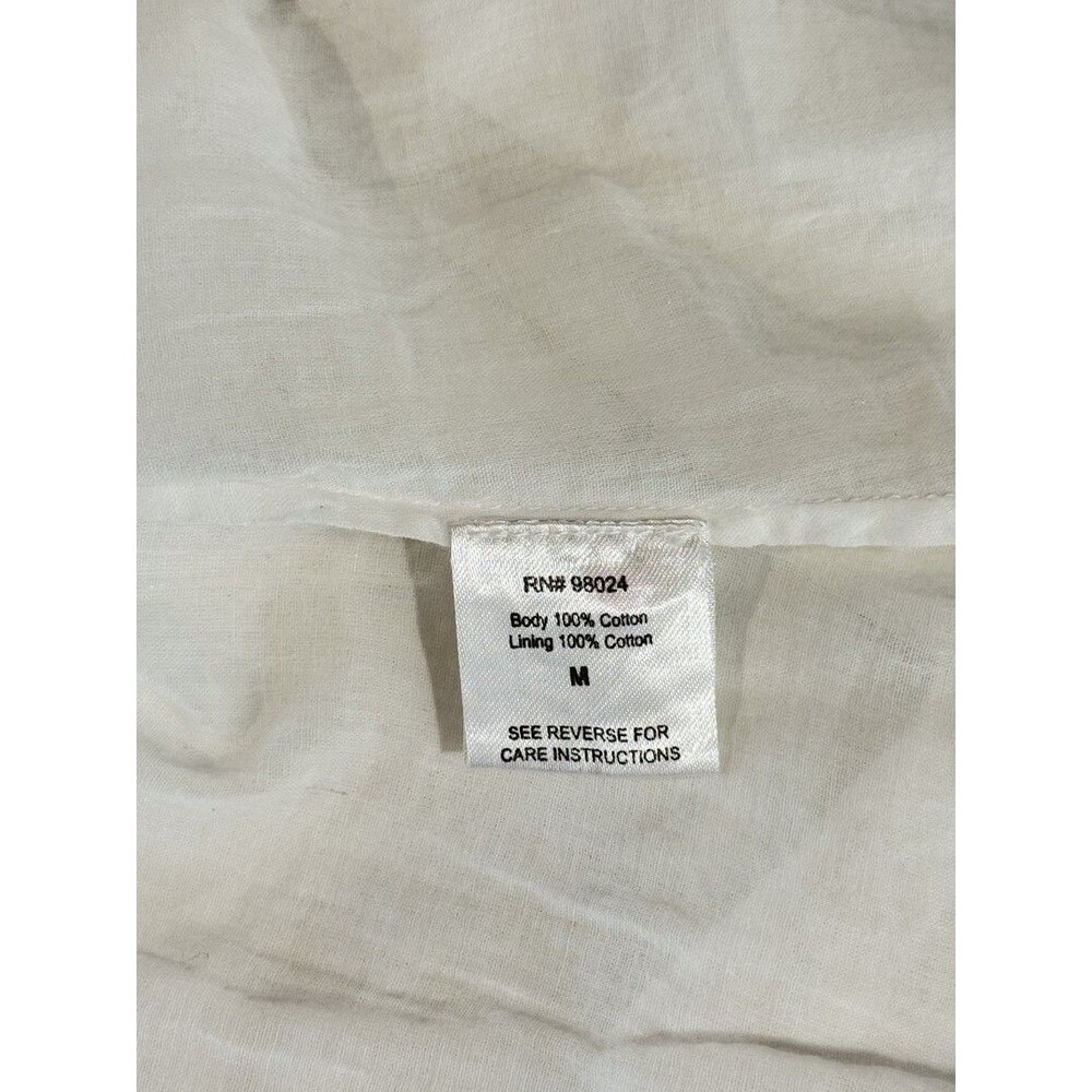 Love The Label Womens White Rosalie Mini Off The Shoulder Tiered Smocked Medium - Picture 5 of 12